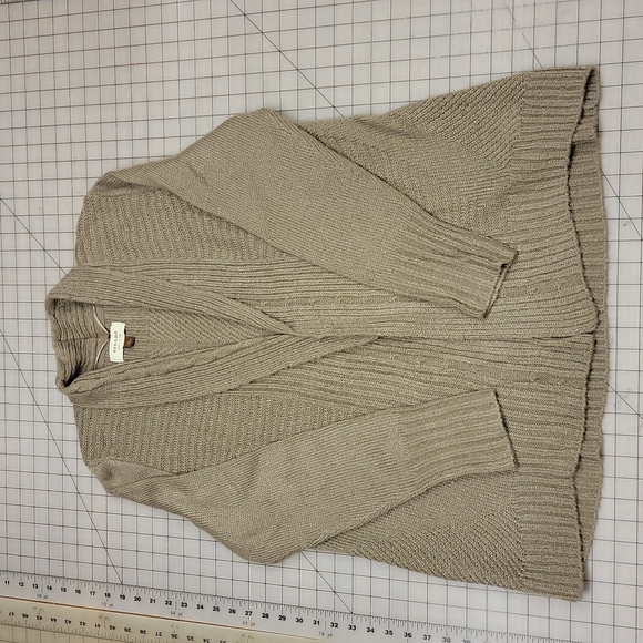 Taupe cardigan sweater. Large.